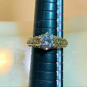 💍Incredible Vintage Style Filigree Sterling Silver 1ct Brilliant Cut Solitaire!